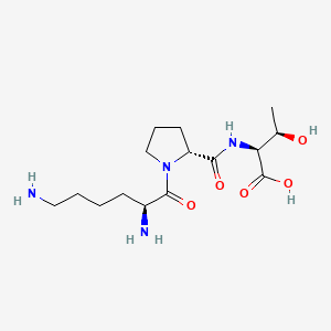 molecular formula C15H28N4O5 B1672001 Lysyl-D-prolylthreonine CAS No. 117027-34-6