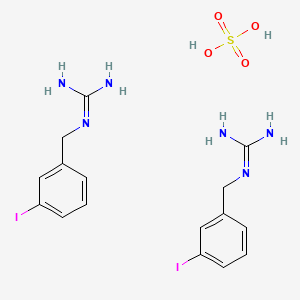 molecular formula C16H22I2N6O4S B1672013 Iobenguane sulfate CAS No. 87862-25-7