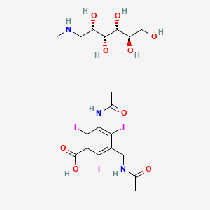 molecular formula C19H28I3N3O9 B1672016 Iodamide meglumine CAS No. 18656-21-8