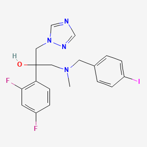 molecular formula C19H19F2IN4O B1672017 Iodiconazole 