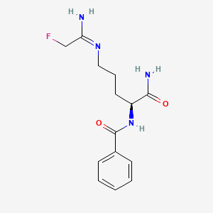 molecular formula C14H19FN4O2 B1672042 F-amidine 
