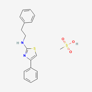 molecular formula C18H20N2O3S2 B1672051 Fanetizole Mesylate CAS No. 79069-95-7