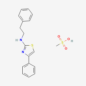molecular formula C18H20N2O3S2 B1672051 Fanetizole mesylate CAS No. 79069-95-7