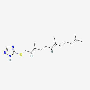 molecular formula C17H27N3S B1672059 法呢基硫代三唑 CAS No. 156604-45-4