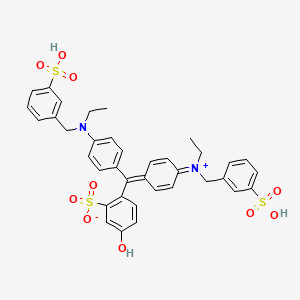 molecular formula C37H36N2O10S3 B1672073 Fast Green free acid CAS No. 25738-40-3