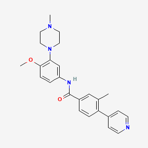 molecular formula C25H28N4O2 B1672115 N-[4-methoxy-3-(4-methylpiperazin-1-yl)phenyl]-3-methyl-4-pyridin-4-ylbenzamide CAS No. 148547-33-5