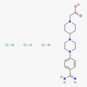 2-[4-[4-(4-carbamimidoylphenyl)piperazin-1-yl]piperidin-1-yl]acetic acid;trihydrochloride