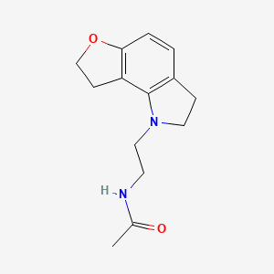 B1672121 N-[2-(2,3,7,8-tetrahydrofuro[2,3-g]indol-1-yl)ethyl]acetamide CAS No. 170729-12-1
