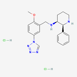 molecular formula C20H26Cl2N6O B1672122 (2-Methoxy-5-tetrazol-1-ylbenzyl)(2-phenylpiperidin-3-yl)amine CAS No. 168398-02-5