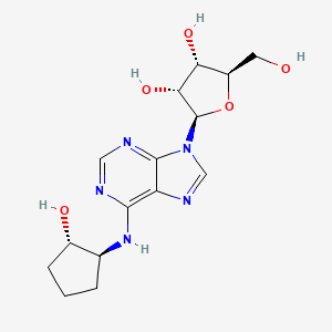 molecular formula C15H21N5O5 B1672128 N-((1S,trans)-2-羟基环戊基)腺苷 CAS No. 124555-18-6
