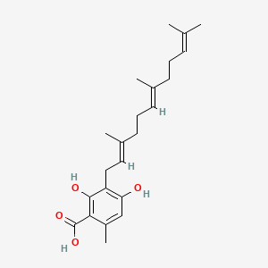 molecular formula C23H32O4 B1672146 Grifolic acid CAS No. 80557-12-6