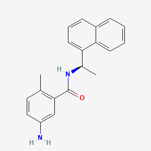 molecular formula C20H20N2O B1672152 5-Amino-2-Methyl-N-[(1r)-1-Naphthalen-1-Ylethyl]benzamide CAS No. 1093070-16-6