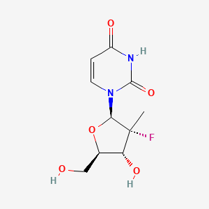 molecular formula C10H13FN2O5 B1672153 Uridine, 2'-deoxy-2'-fluoro-2'-methyl-, (2'R)- CAS No. 863329-66-2