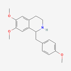 molecular formula C19H23NO3 B1672154 6,7-Dimethoxy-1-(4-methoxybenzyl)-1,2,3,4-tetrahydroisoquinoline CAS No. 41498-37-7