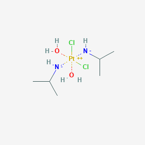 molecular formula C6H20Cl2N2O2Pt B1672161 ab-Dichloro-ce-dihydroxy-df-bis(isopropylamine)platinum CAS No. 62928-11-4
