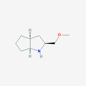 molecular formula C9H17NO B167218 Cyclopenta[b]pyrrole, octahydro-2-(methoxymethyl)-, [2S-(2-alpha-,3a-ba-,6a-ba-)]- (9CI) CAS No. 128495-94-3
