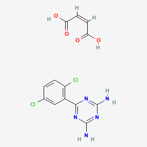 molecular formula C13H11Cl2N5O4 B1672187 Irsogladine maleate CAS No. 84504-69-8