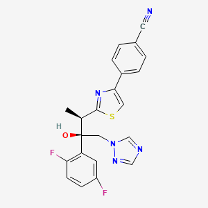 molecular formula C22H17F2N5OS B1672201 Isavuconazole CAS No. 241479-67-4