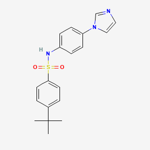molecular formula C19H21N3O2S B1672203 tert-Butylphenyl imidazolylphenyl sulfonamide CAS No. 945526-43-2