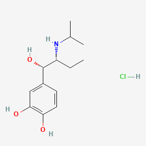 molecular formula C13H22ClNO3 B1672231 Isoetharine Hydrochloride CAS No. 2576-92-3