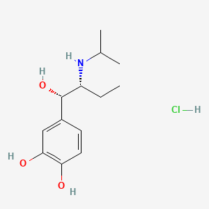 molecular formula C13H22ClNO3 B1672231 Isoetharine hydrochloride S/F CAS No. 2576-92-3