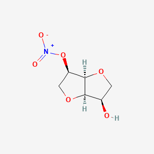 molecular formula C6H9NO6 B1672243 ((1R,2R,5R,6R)-6-Hydroxy-4,8-dioxabicyclo(3.3.0)oct-2-yl) nitrate CAS No. 38709-03-4