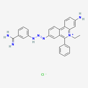 molecular formula C28H26ClN7 B1672258 Isometamidium chloride CAS No. 34301-55-8