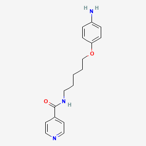 molecular formula C17H21N3O2 B1672266 N-[5-(4-aminophenoxy)pentyl]pyridine-4-carboxamide CAS No. 101578-27-2