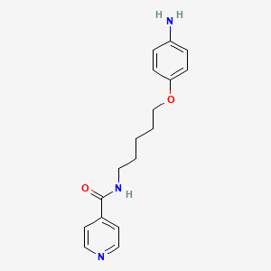 ISONICOTINAMIDE, N-(5-(p-AMINOPHENOXY)PENTYL)-