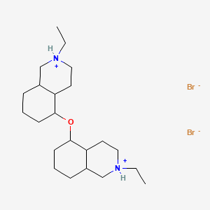 molecular formula C22H41BrN2O B1672292 Isoquinoline, 5,5'-oxybis(decahydro-2-ethyl-, dihydrobromide CAS No. 19372-98-6