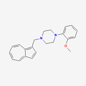 molecular formula C22H24N2O B1672301 1-[4-(Azulenylmethyl)piperazinyl]-2-methoxybenzene CAS No. 387360-48-7