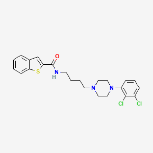 molecular formula C23H25Cl2N3OS B1672303 N-(4-(4-(2,3-dichlorophenyl)piperazin-1-yl)butyl)benzo[b]thiophene-2-carboxamide CAS No. 474432-66-1
