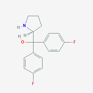 molecular formula C17H17F2NO B167231 bis(4-fluorophenyl)-[(2S)-pyrrolidin-2-yl]methanol CAS No. 131180-45-5