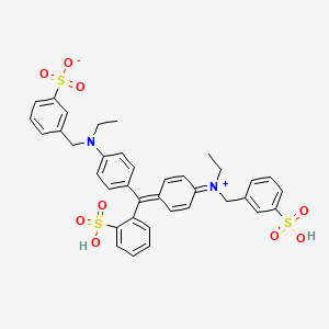 molecular formula C37H36N2O9S3 B1672314 Brilliant Blue CAS No. 68921-42-6