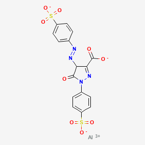 molecular formula C16H9AlN4O9S2 B1672317 aluminum;4-[[3-carboxy-5-oxo-1-(4-sulfophenyl)-4H-pyrazol-4-yl]diazenyl]benzenesulfonate CAS No. 12225-21-7