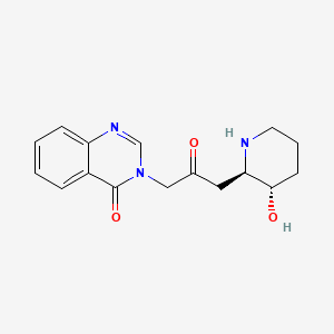 molecular formula C16H19N3O3 B1672321 Febrifugine CAS No. 24159-07-7