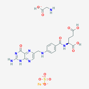 molecular formula C21H23FeN8O12S B1672325 Fe-Cap folic CAS No. 77257-33-1