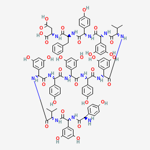 molecular formula C95H97N13O30 B1672328 Feglymycin 