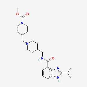 1-Piperidinecarboxylic acid, 4-((4-((((2-(1-methylethyl)-1H-benzimidazol-7-yl)carbonyl)amino)methyl)-1-piperidinyl)methyl)-, methyl ester