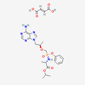 molecular formula C25H33N6O9P B1672339 Tenofovir alafenamide monofumarate CAS No. 1422343-76-7