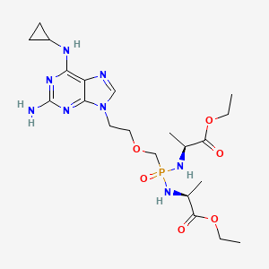 molecular formula C21H35N8O6P B1672341 Rabacfosadine CAS No. 859209-74-8