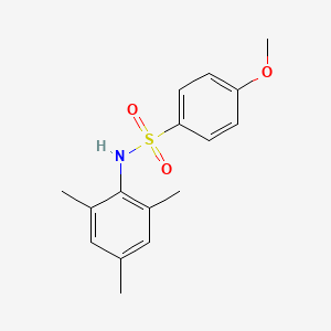 molecular formula C16H19NO3S B1672352 4-methoxy-N-(2,4,6-trimethylphenyl)benzenesulfonamide CAS No. 349085-82-1