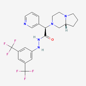 molecular formula C22H23F6N5O B1672356 GSK1614343 