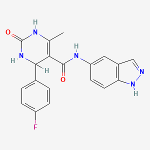 molecular formula C19H16FN5O2 B1672363 GSK180736A 