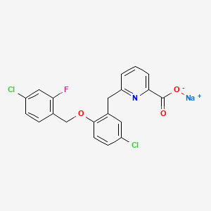 molecular formula C20H13Cl2FNNaO3 B1672374 GSK-269984A CAS No. 892664-04-9