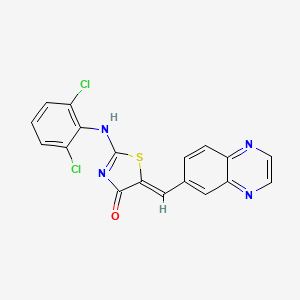 molecular formula C18H10Cl2N4OS B1672396 GSK-626616 CAS No. 1025821-33-3