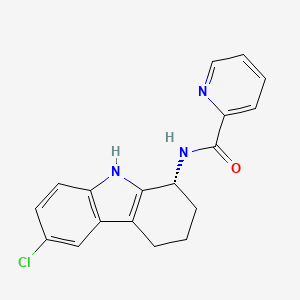 molecular formula C18H16ClN3O B1672409 (R)-N-(6-chloro-2,3,4,9-tetrahydro-1H-carbazol-1-yl)picolinamide CAS No. 827591-02-6