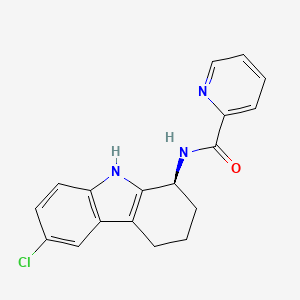 molecular formula C18H16ClN3O B1672410 (S)-N-(6-chloro-2,3,4,9-tetrahydro-1H-carbazol-1-yl)picolinamide CAS No. 827591-04-8