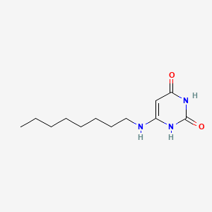 molecular formula C12H21N3O2 B1672418 6-正辛基氨基尿嘧啶 CAS No. 83797-69-7