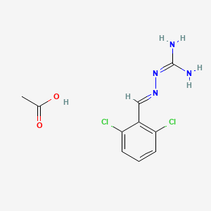 molecular formula C10H12Cl2N4O2 B1672424 Guanabenz acetate CAS No. 23256-50-0